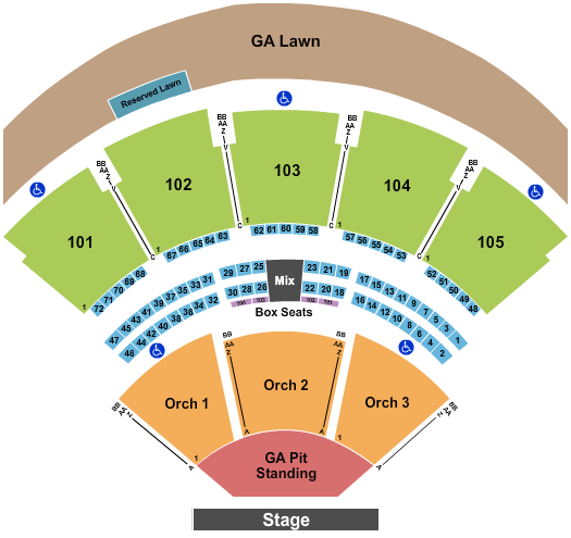 Ameris Bank Amphitheatre Dave Matthews Band Seating Chart